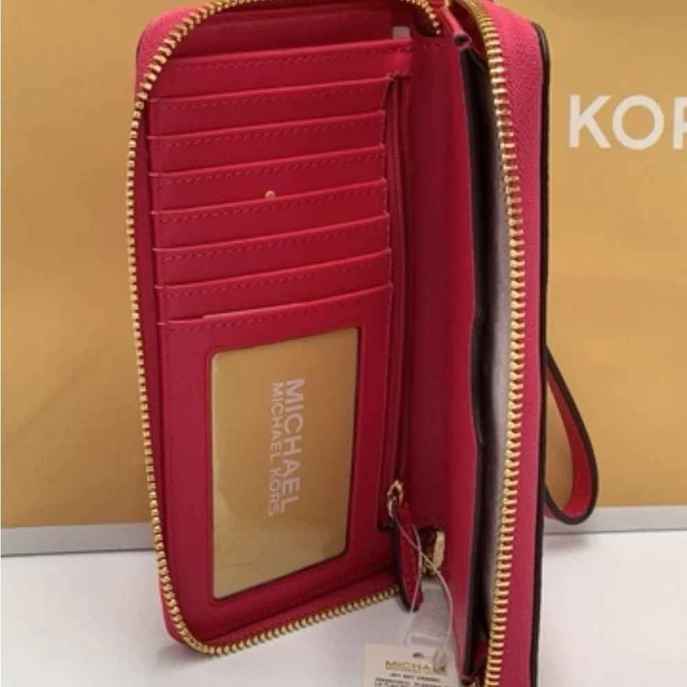 MICHAEL KORS Reed Large Leather Belted  Shoulder Bag & Multifunctional wallet